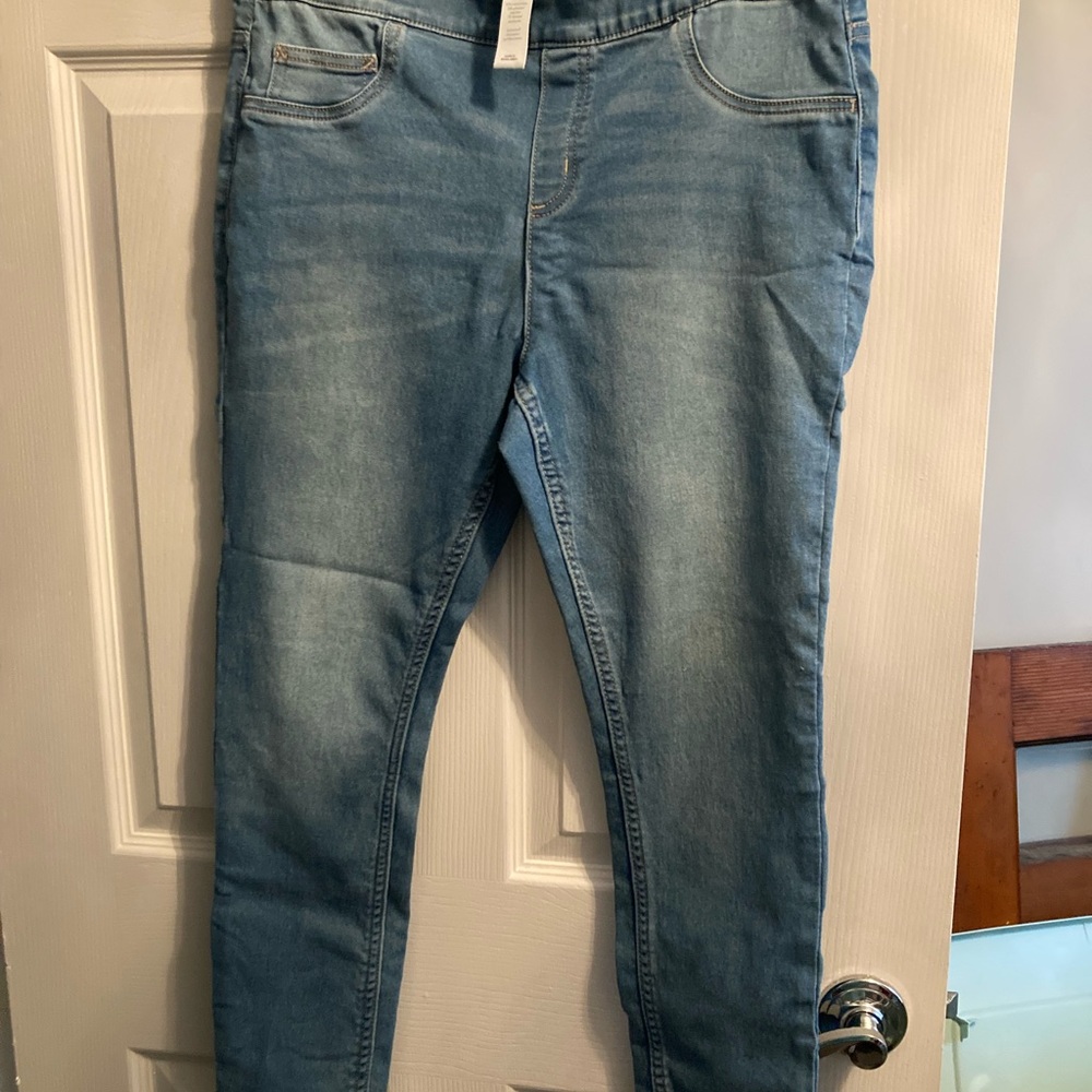 Justice Light Blue Denim Jeans Girls size 20 plus (2 pairs)